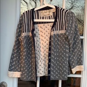 Anthropologie Field and Flower Piano Sweater M